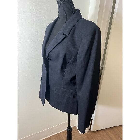 Evan-Picone Navy Polyester Suite Coat and Pants Size 16 - Picture 4 of 9